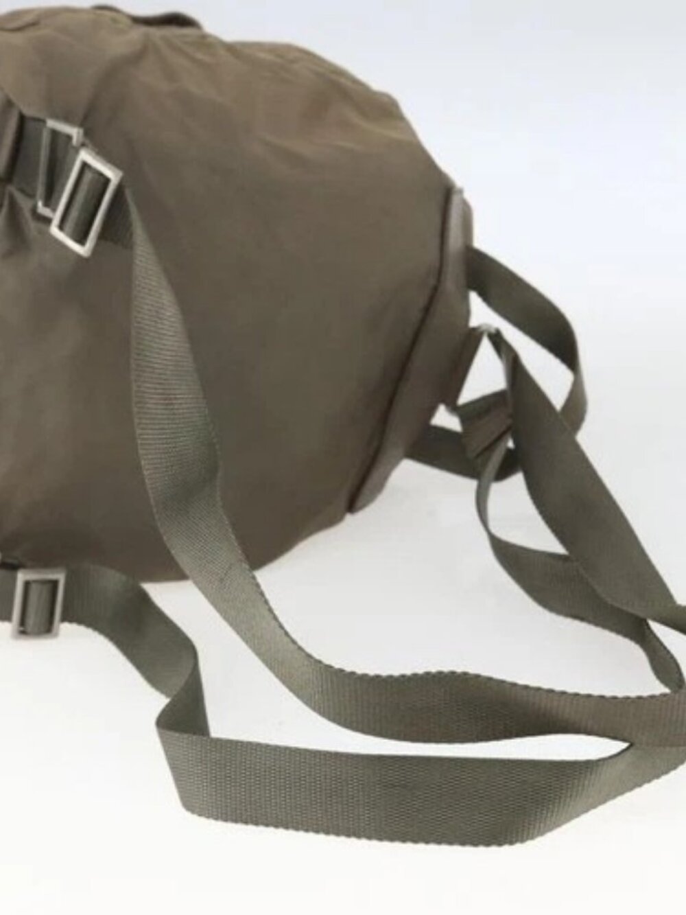 PRADA Backpack Nylon Khaki Silver Auth 163902 - Picture 7 of 16